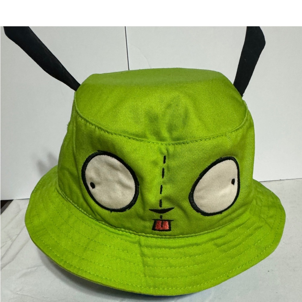 Nickelodeon Invader Zim Gir Lime Green Bucket Hat with Ears 2022 Viacom